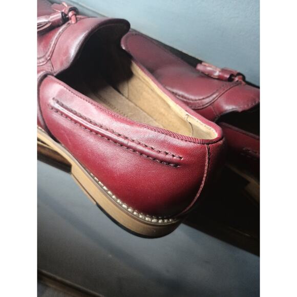 Stacy Adams Red Leather Donovan Mac Toe Slip On Loafer 10M main image 5